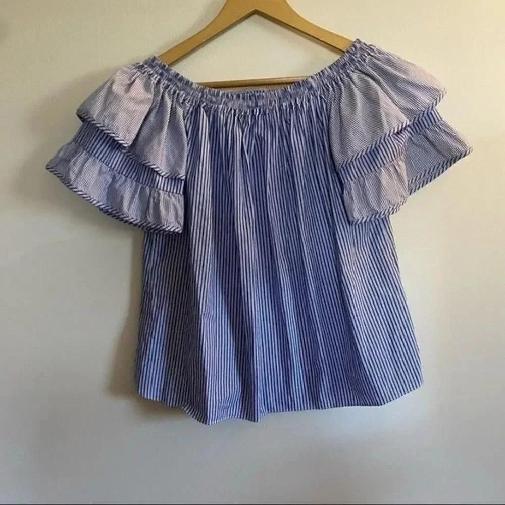 Parker Off the Shoulder Striped Top - Picture 7 of 9